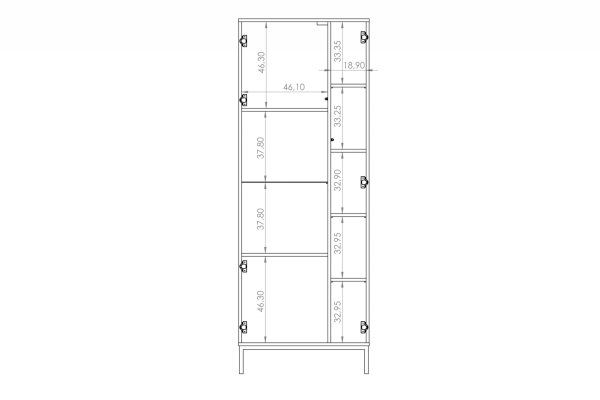 Vitrine ERISTO Hickory